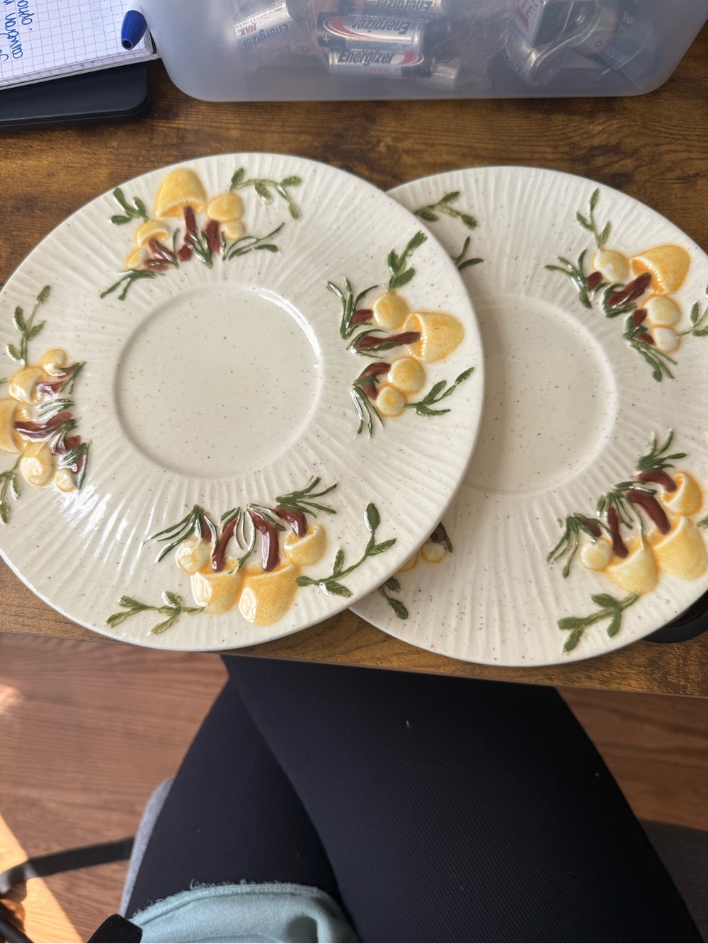 Vintage Arnels soup plates - set of 2 mushrooms